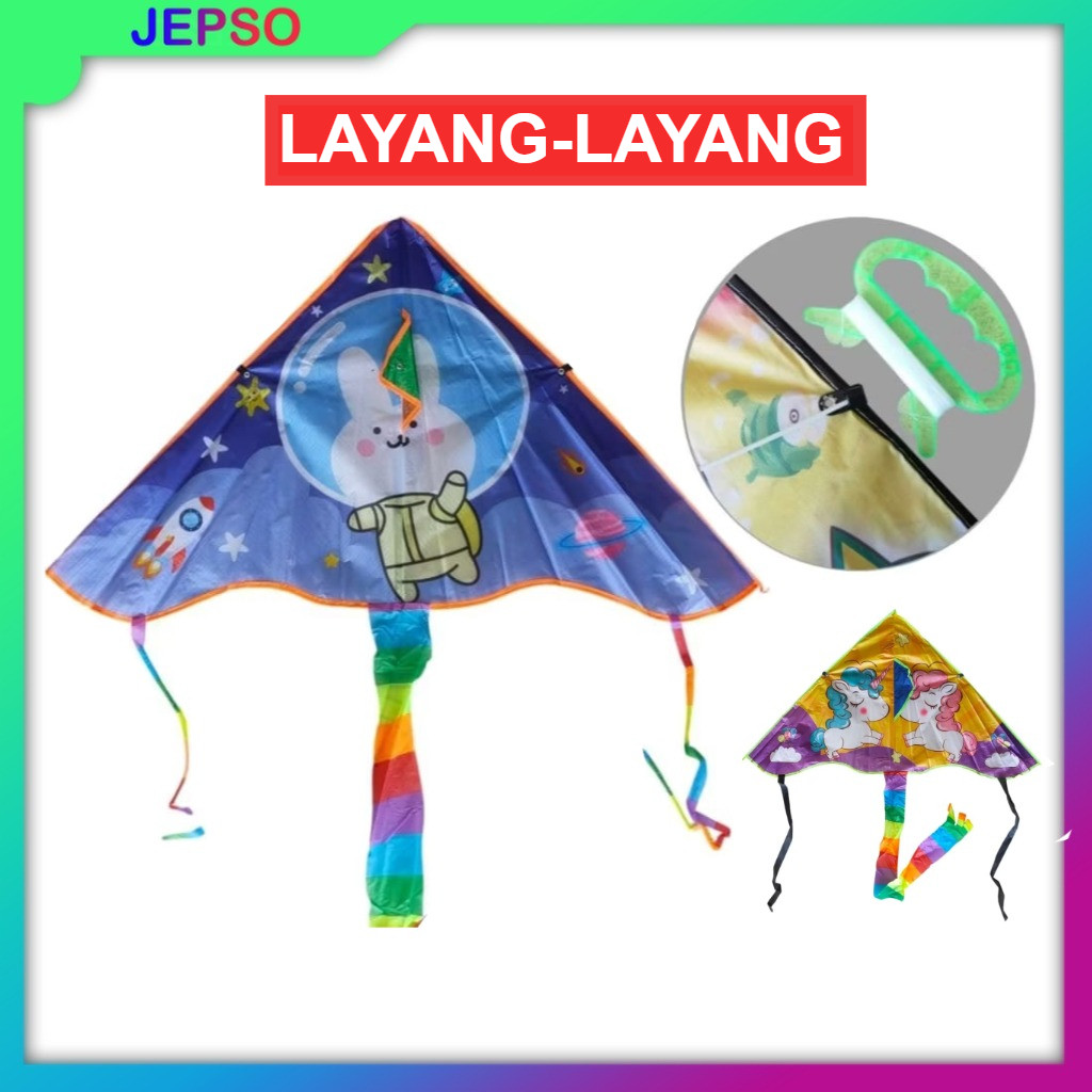 Layangan Anak / Layangan Hias Parasut / Layangan-Layangan Karakter / Layangan Parasut Portable Karak