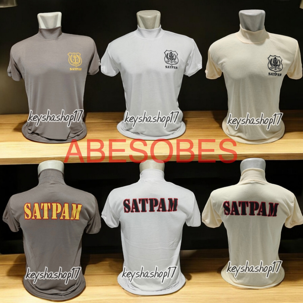 Kaos satpam model kerah tinggi