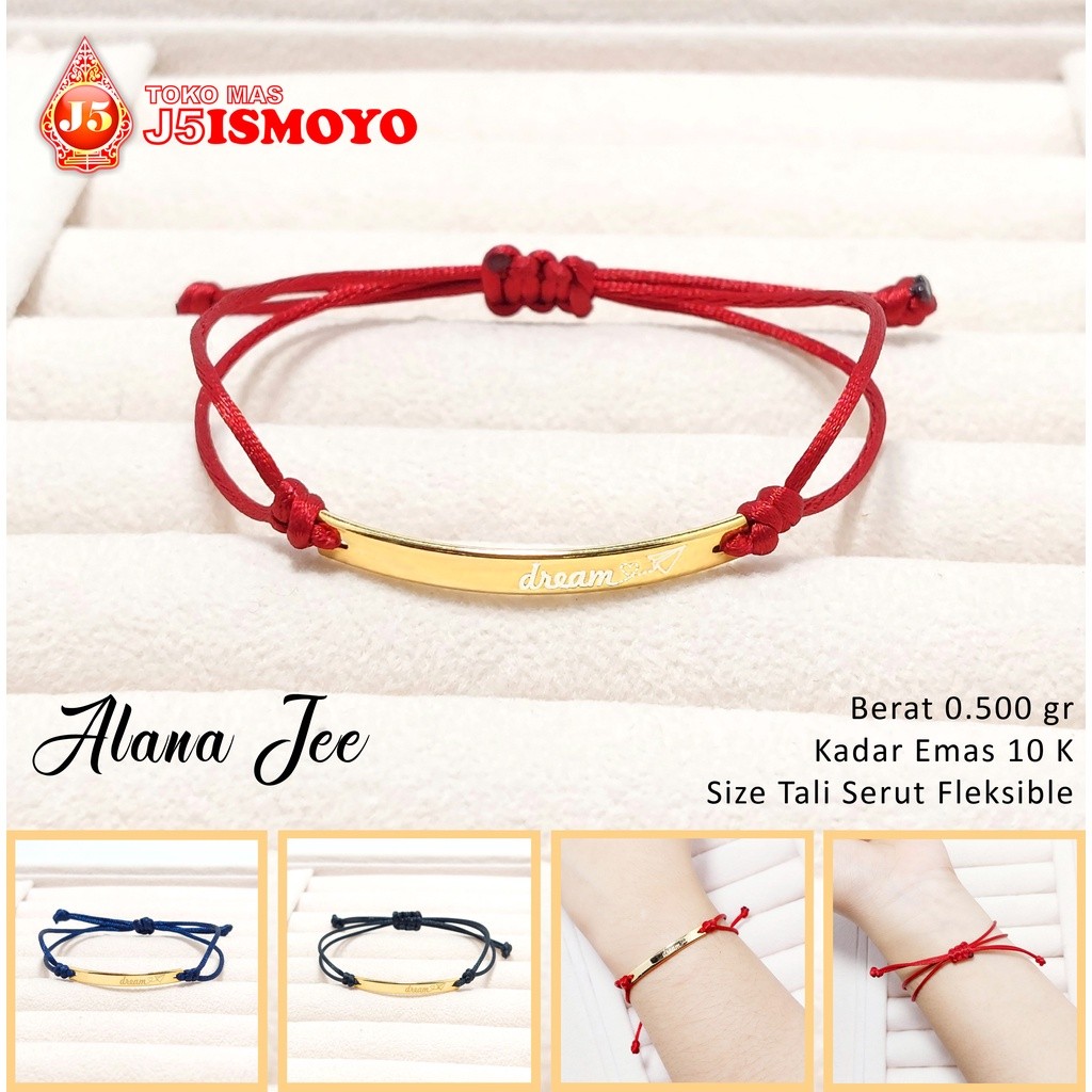 Gelang Tali Kombinasi Emas Alana Valena - J5 Ismoyo