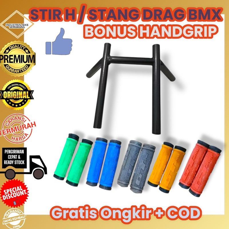 TERMURAH ( GRATIS HANFAT GT ) Stir H Stang Sepeda BMX Setir Setang Handlebar Model Drag Race Stang S