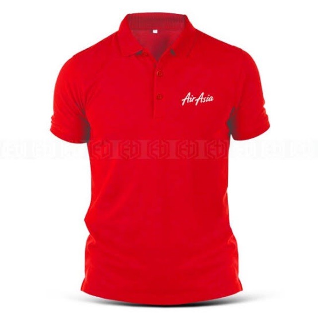 KAOS POLO SHIRT AIR ASIA INDONESIA BAJU TSHIRT PESAWAT PENERBANGAN AVIASI