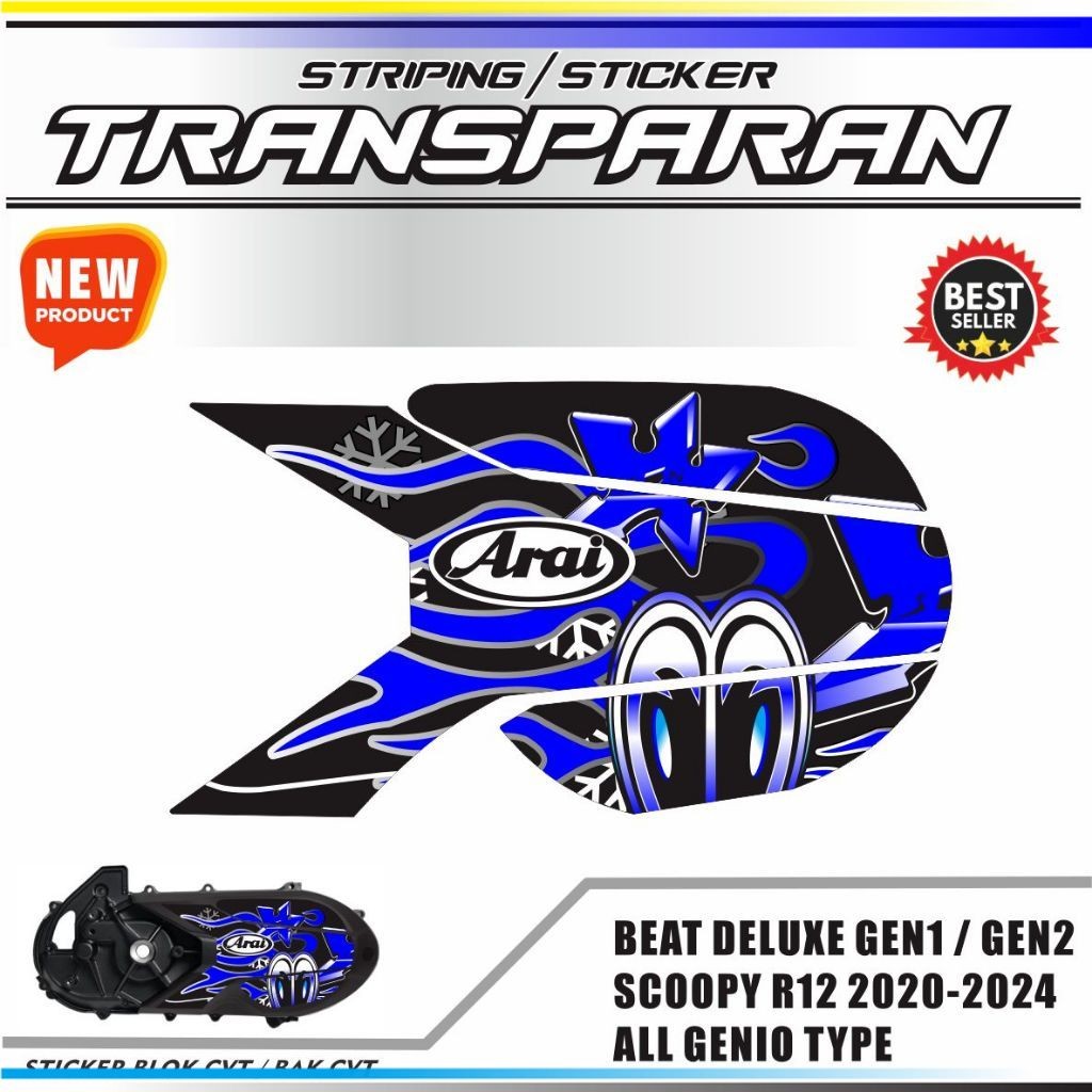 STKER BAK CVT / STIKER BAK CVT BEAT DELUXE / SCOOPY BARU STIKER BAK CVT TRANSPARAN / CVT