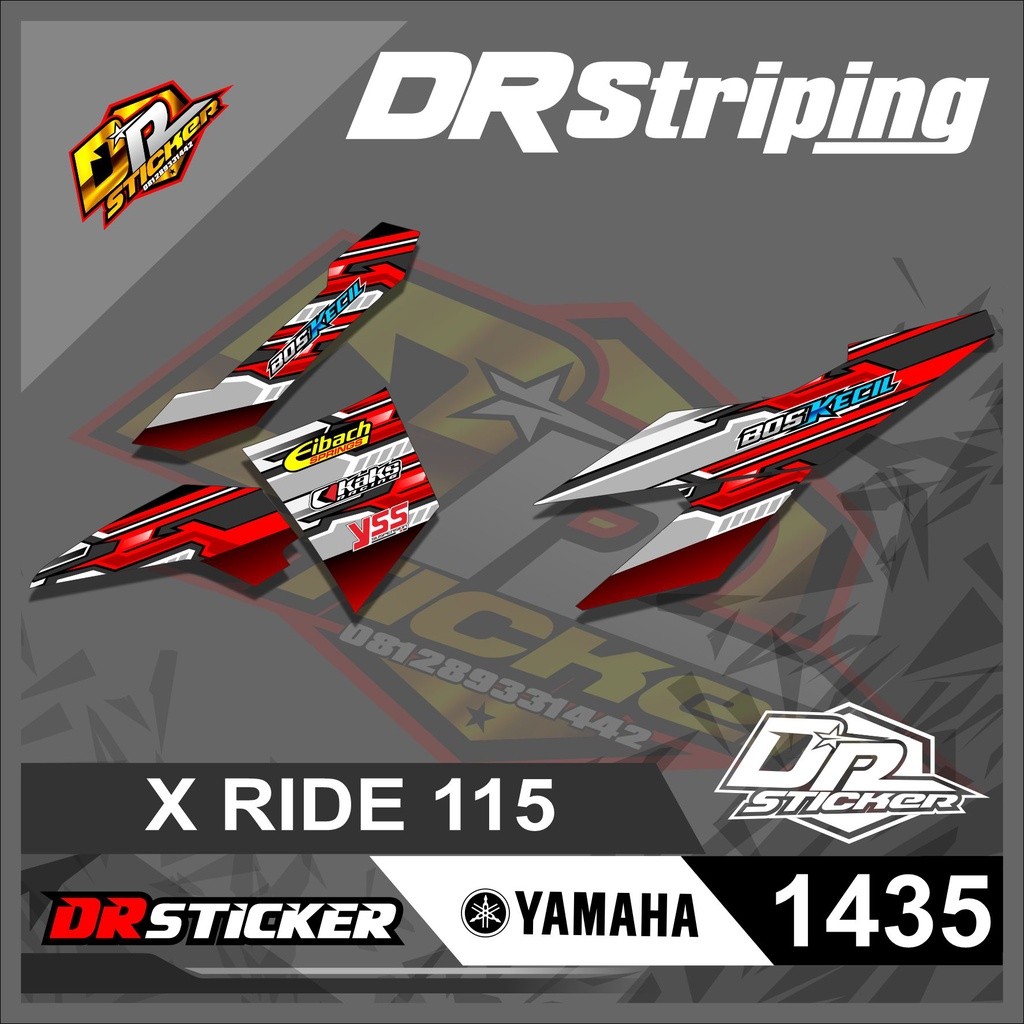 1435 STRIPING STICKER X RIDE 115 BOS KECIL RACING SEMI FULL BISA CUSTOM