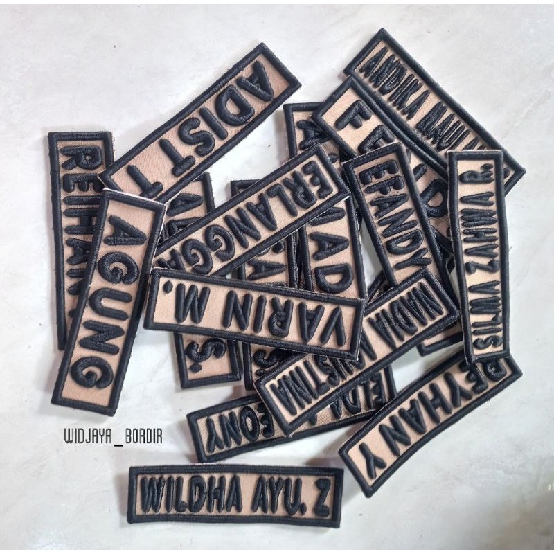 Bordir timbul nama pramuka bordir timbul nama siswa pramuka