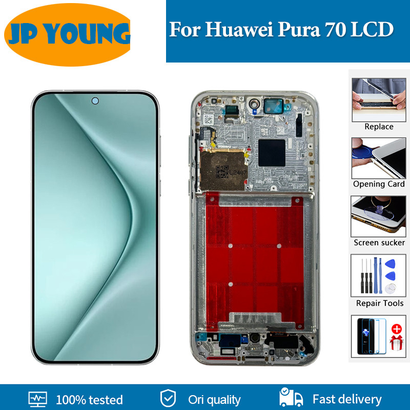 6.6" AMOLED For Huawei Pura 70 LCD splay ADY-LX9 ADY-AL00 Tou Screen gitizer Assembly For Huawei Pur