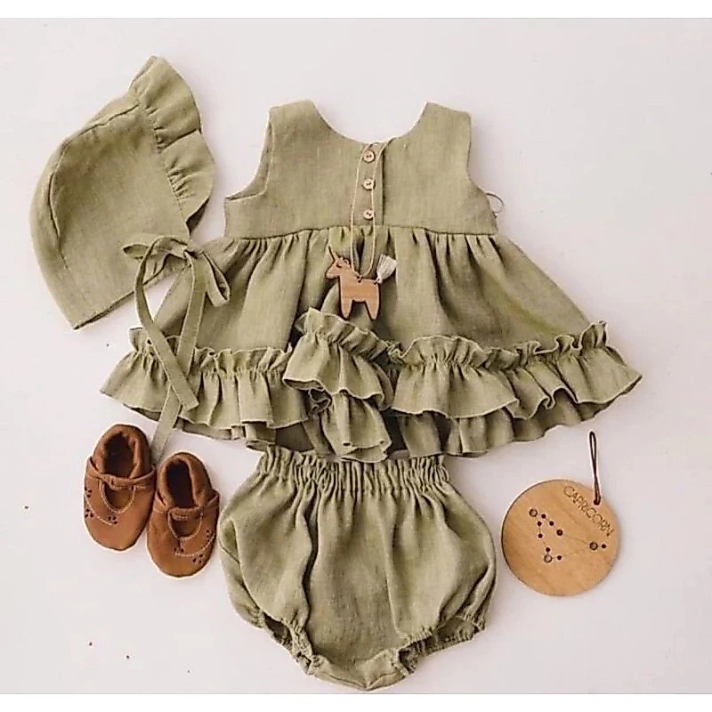 Dress Set Pakaian Bayi Perempuan 0 12 Bulan Rubie Bianca Red Ruffle Flamingo Flower Valerie Stelly S