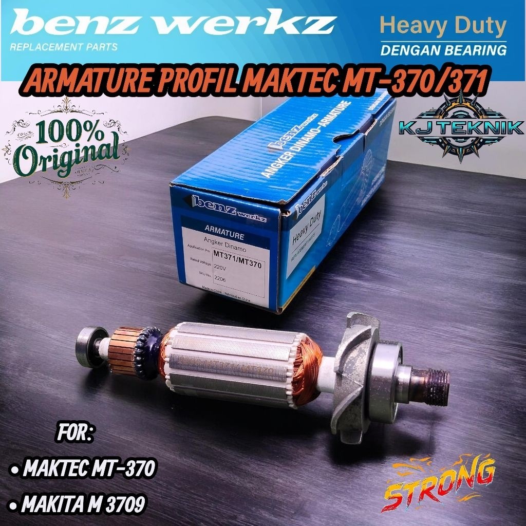 YONA.ID BENZ Armature PROFIL Maktec MT370/371 Angker Dinamo Mesin Trimer Router Profil Maktec