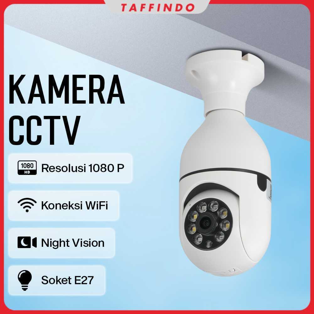 Kamera CCTV Indoor Bohlam WiFi IP Camera IR Detection E27 1080P 2MP - YS-2303
