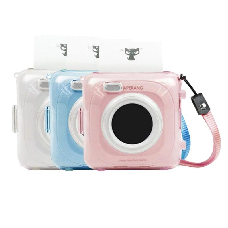 1 Buah Printer Foto Thermal Bluetooth Portabel A6/C6 Tanpa Tinta, Casing Pelindung Berwarna-warni, T
