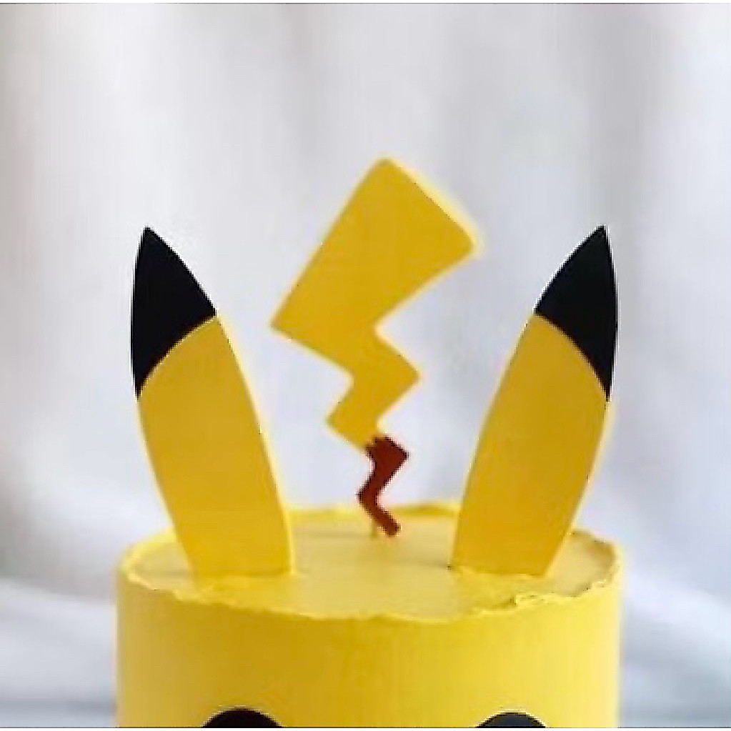 Fondant Kuping dan Ekor Pokemon Pikachu