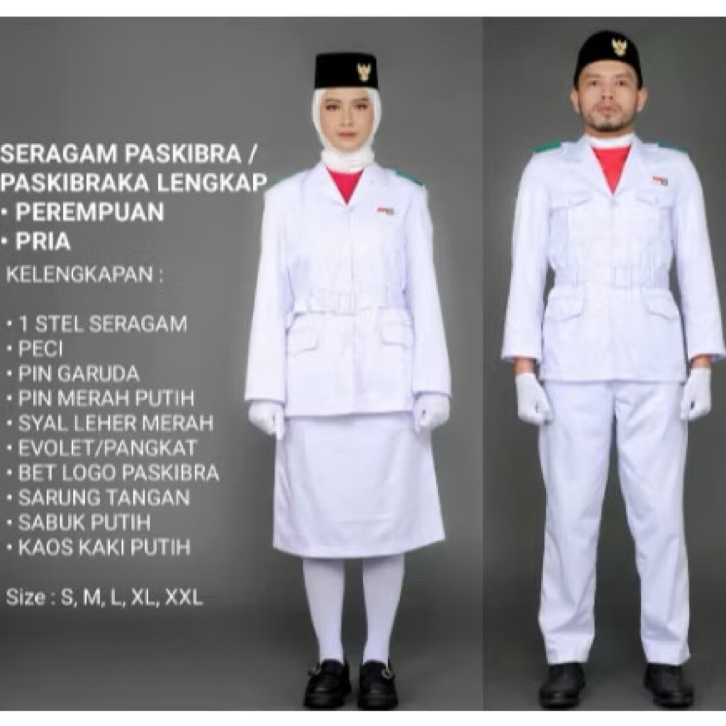 Seragam SETELAN Paskibra / Setelan Baju Furing PASKIBRAKA / Stelan Baju Furing PDU 1 ( SMP DAN SMA )