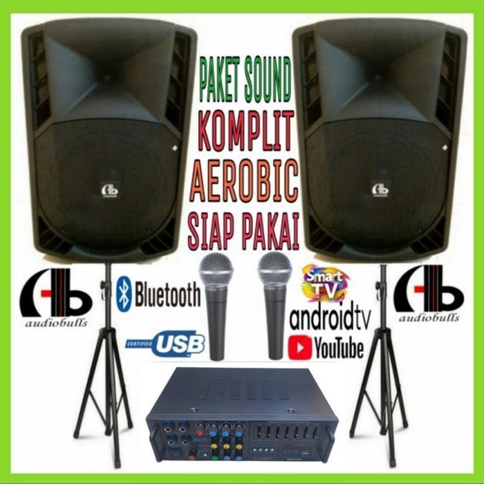 Paket Karaoke Bass & Aerobic ,Karaoke ,Senam Ampli Dan Speaker 12 Inch
