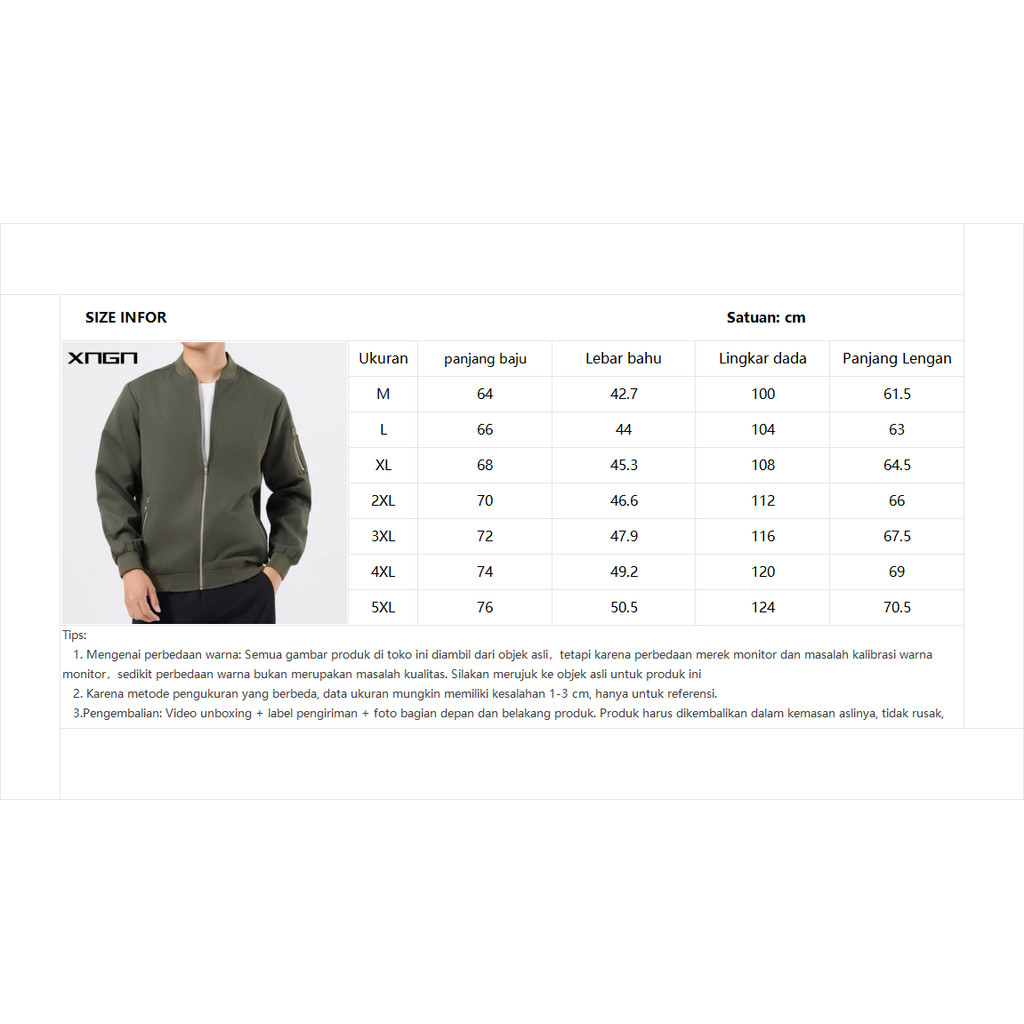 HOT SALE LYSA&LYCO M-5XL Jaket Pria Bomber Casual Tipis Anti Angin Outerwear Korea Baseball Polos