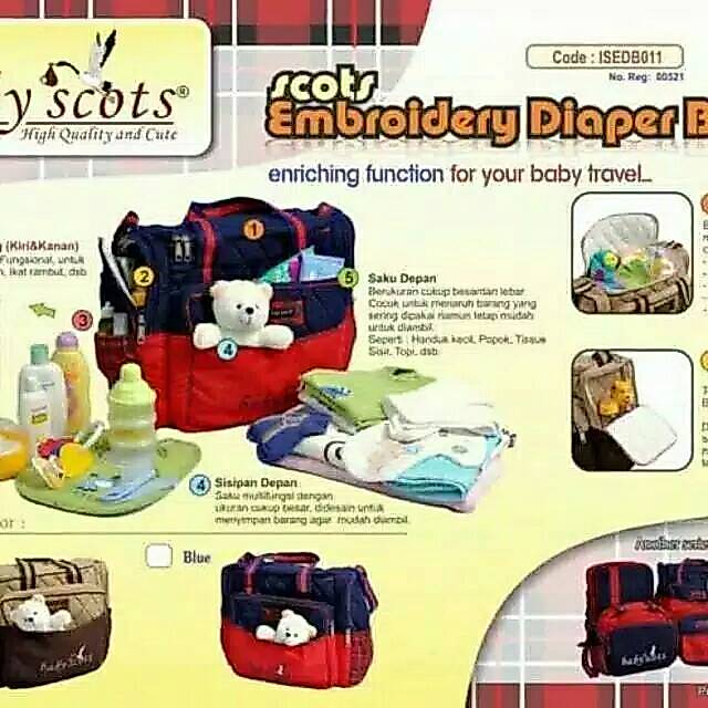 Tas besar bayi baby scots/tas besar baby scots/diapers bag/tas bayi