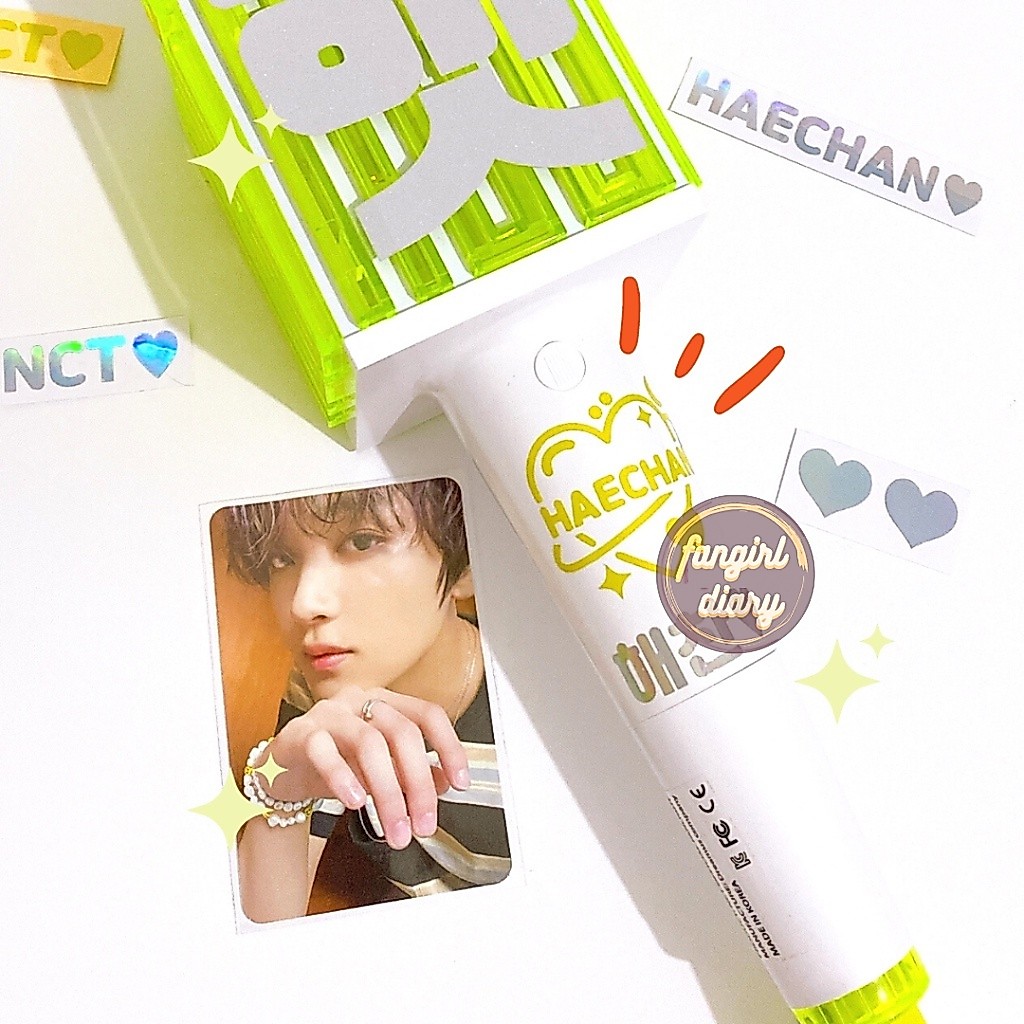NCT MINI ICON (NAMA) LIGHTSTICK DECO STICKER LIME REFLECTIVE HOLOGRAM