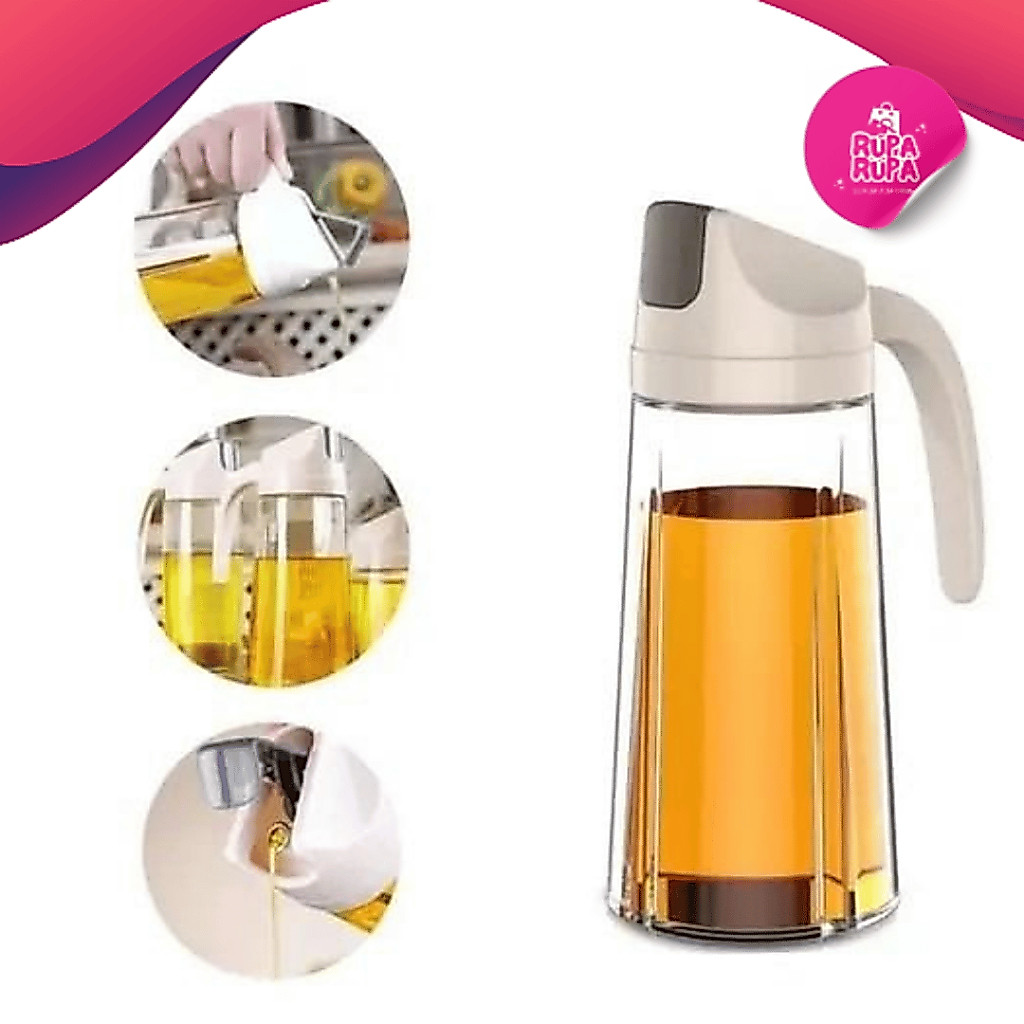BOTOL MINYAK KACA 630 ML / BOTOL MINYAK SERBAGUNA / TEKO KACA MINYAK TAHAN PANAS / OIL POT KACA