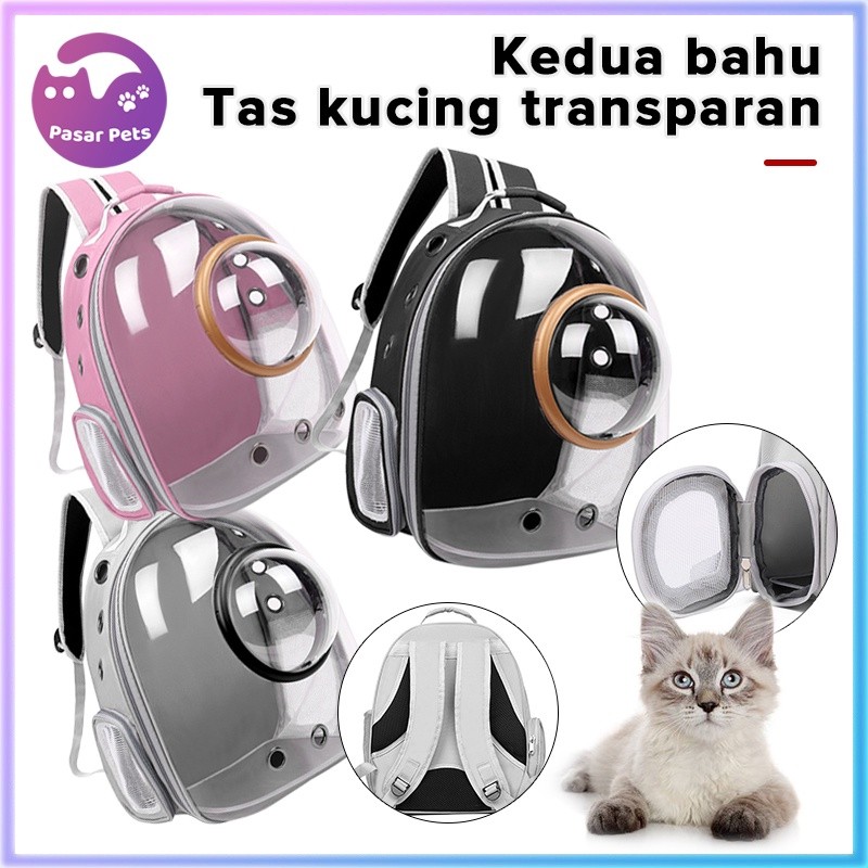 Tas Sekolah Kucing Pembawa kucing Tas Kucing Astronot Transparan Pet Cargo Besar Tas Ransel Hewan