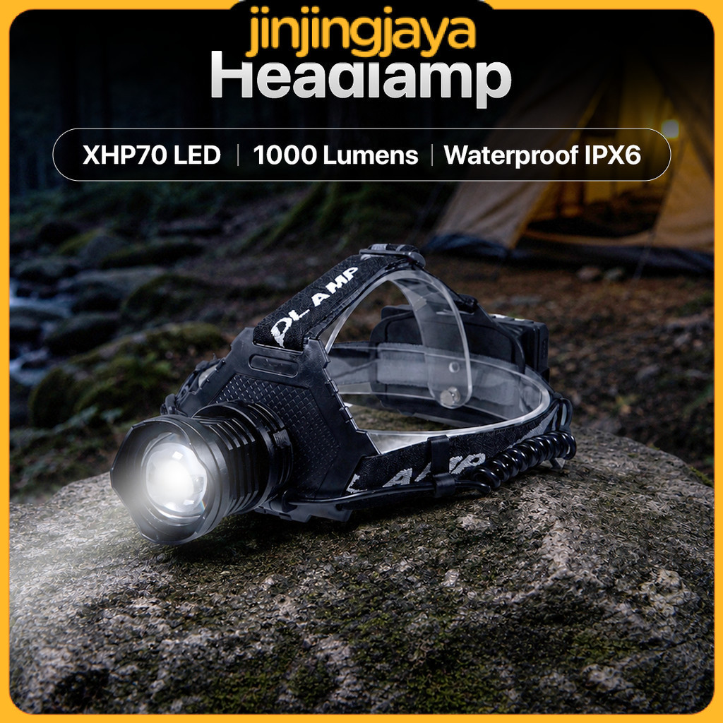 Senter Kepala Headlamp LED IPX6 1000 Lumens - P70