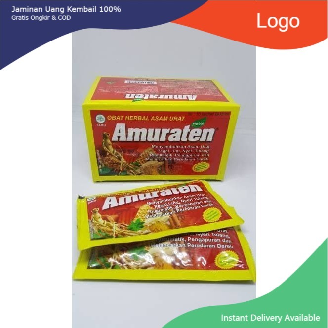 Apotek_KinantiFarma ~ PROMO amuraten asam urat  herbal cair pegal linu rematik jamu - ju256
