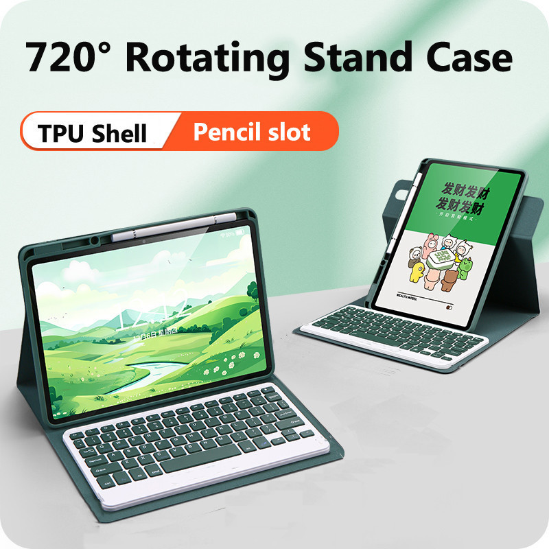 Samsung Galaxy Tab A7 Lite 8.7 Inch T220 T225 Casing Keyboard Akrilik 720° Rotasi Fleksibel Horizont