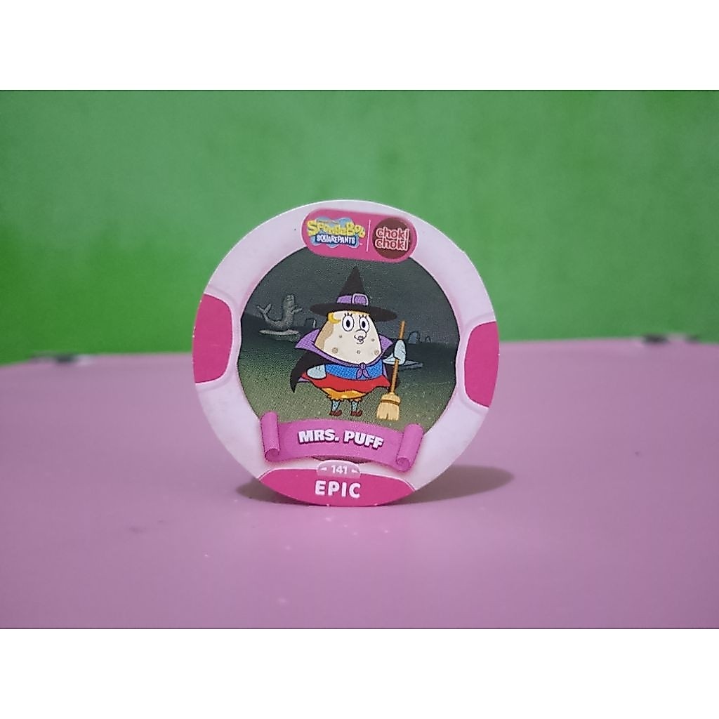 Tazos / Tajos Medalion CHOKI-CHOKI x SPONGEBOB SQUAREPANTS - MRS. PUFF - Epic 141 Viacom Murah Retro