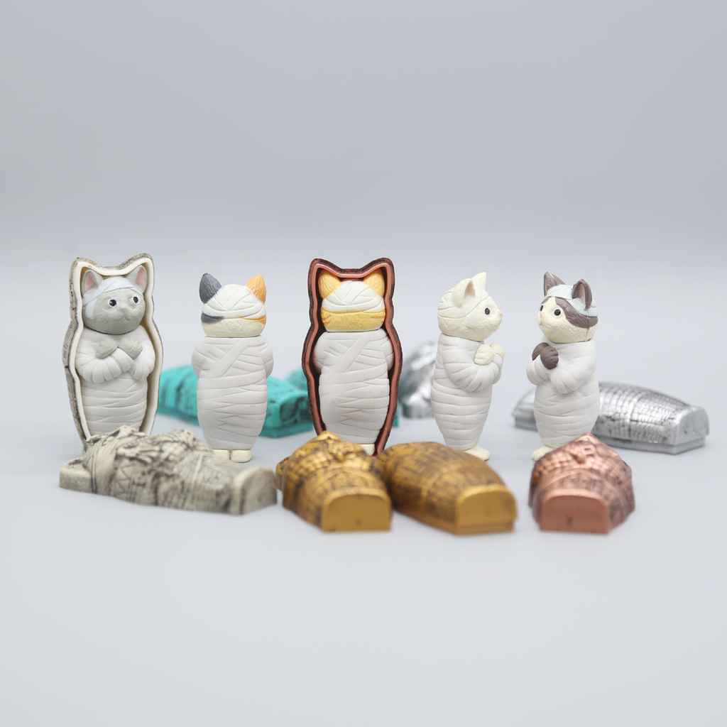 Figur Kucing Mumi - Dewasa 18+ Kolektor Mainan Arkeologi Dekorasi Meja Hadiah Unik - Resin Berkualit