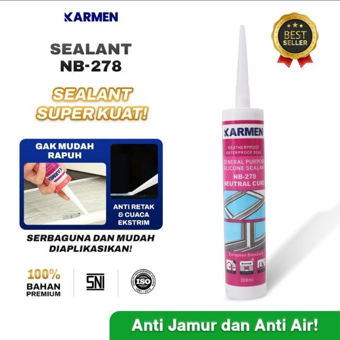 Chroma Sealent / Silent Kaca warna Putih dan warna lainnya / Lem Kaca Silicone Sealent Netral Tidak 