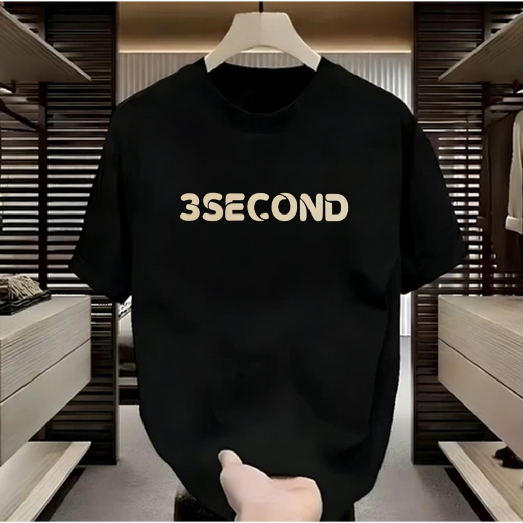 [Kaos Katun COD Unisex] Kaos 3SECOND Original Style | Motif Logo Minimalis, Retro 3D & Typography St