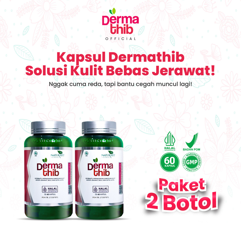 Dermathib Suplemen Obat Jerawat & Bekas Jerawat Punggung Acne BPOM Halal