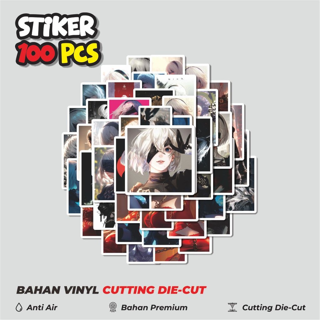 

Terbaru! 50 pcs Stiker Game Nier Portrait Version Dekorasi Lucu Kreatif untuk Notebook, Skateboard, HP