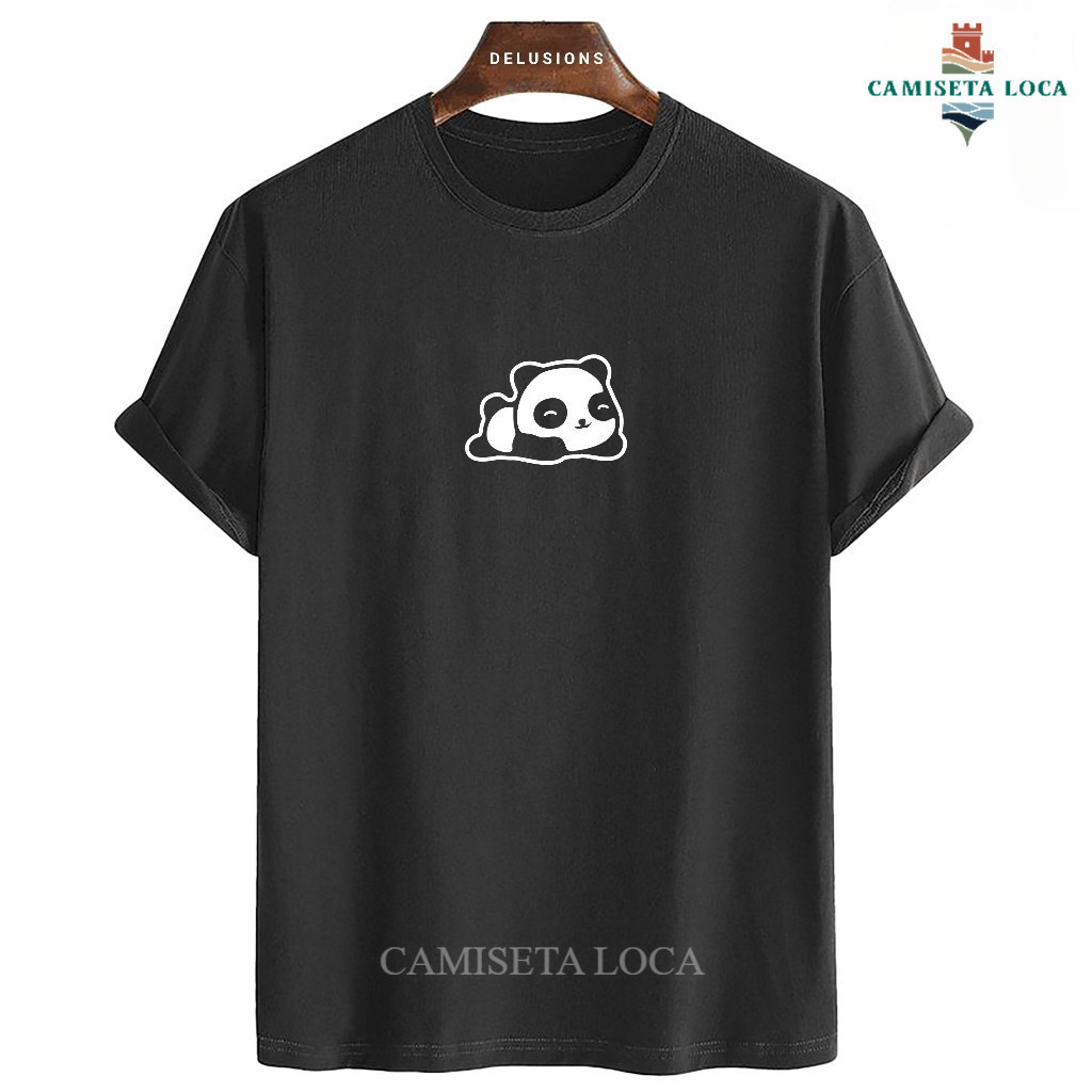 Kaos Oversize Wanita Lengan Pendek Baju Atasan Kaos Panda Korea Style Lucu Kekinian Aesthetic