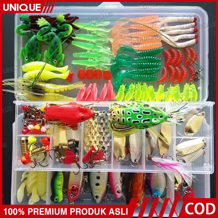 UNIQUE 75Pcs Soft Lure 1set Soft Bait Fishing Lure Umpan Pancing Gabus Umpan Lembut Soft Lure Castin