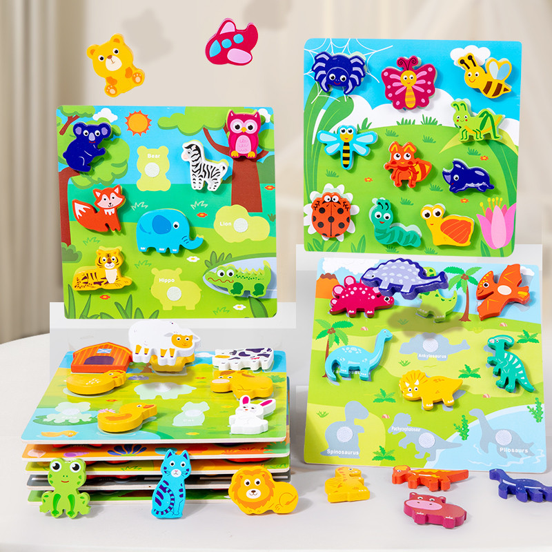 

Montessori 3D Puzzle Stickers Animal Transportation Sea Animal Fruits Early Education Fun DIY Hand-on Paste Toys for Kids Gifts