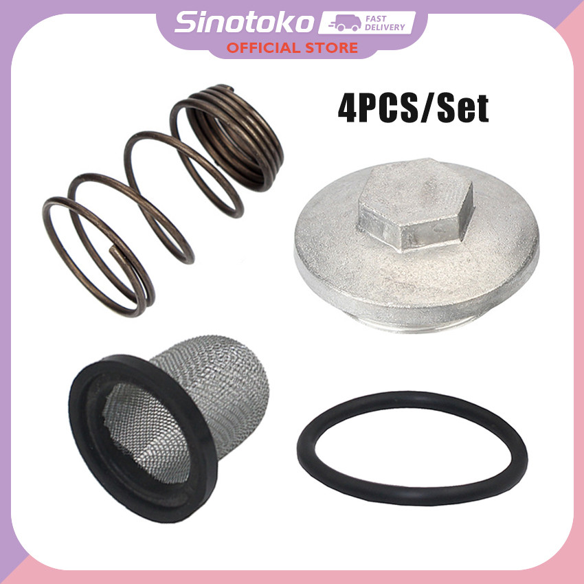 Saringan Oli & Baut Pembuangan GY6 4in1 Set Komplit – Dilengkapi Gasket & O-Ring, Cocok untuk Mesin 