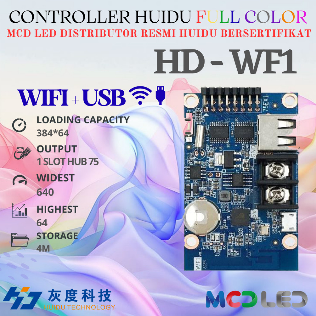 KONTROLER CONTROLLER HD HUIDU RGB FULL COLOR HD WF1 HD WF2 HD WF4