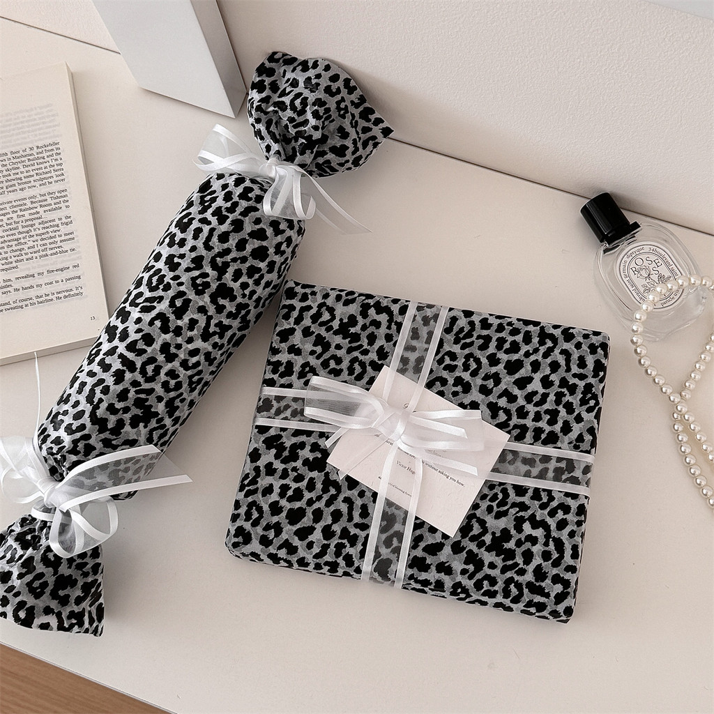

50*70cm leopard print gift wrapping paper DIY handmade holiday gift color leopard 10 sheets per bag