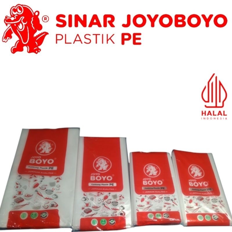 (HARGA GROSIR) Plastik PE JOYO BOYO 250 grm Ukuran 1 1/2kg(18x30 cm)/1 Kg(15x27 cm)/ 1/2kg(12×24 cm)