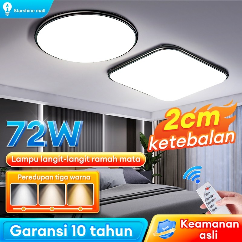 Lampu plafon minimalis 72W 48W 28W lampu plafon 3 warna led lampu hias plafon ruang tamu lampu Lampu