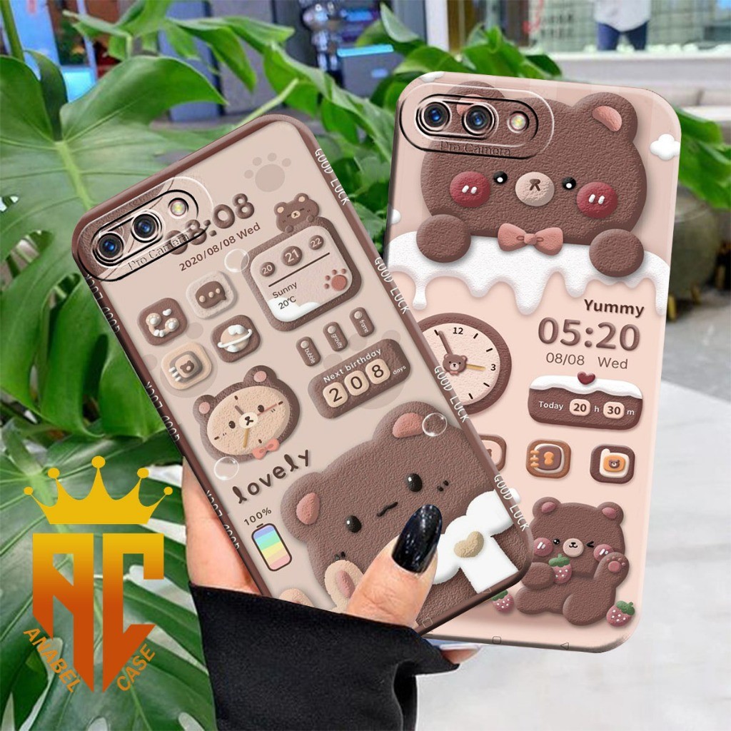 CASE OPPO A3S/ REALME C1/ OPPO F1S/ OPPO A59 Motif Beruang Chocolate - Case One piece - Case Lucu - 
