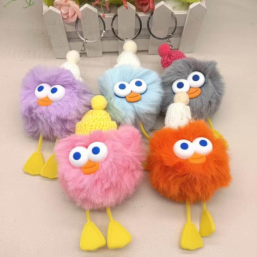 SG Gantungan Kunci Bulu Lucu Boneka Pom Pom Gantungan Kunci Mobil Motor Ganci Lucu Bulu Viral