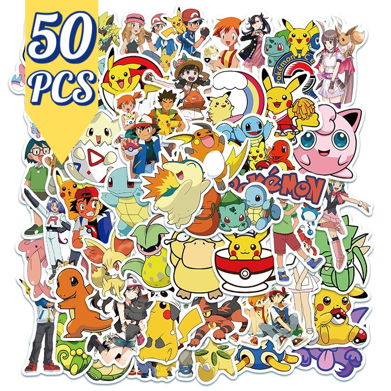 

Stiker Pokemon Pikachu 50 PCS | Stiker Lucu Kartun Anti Air untuk Motor, Helm, Laptop, HP, Botol