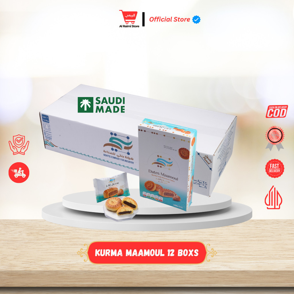 

Cemilan Tradisional Bentte Dates Maamoul 1 Dus/carton