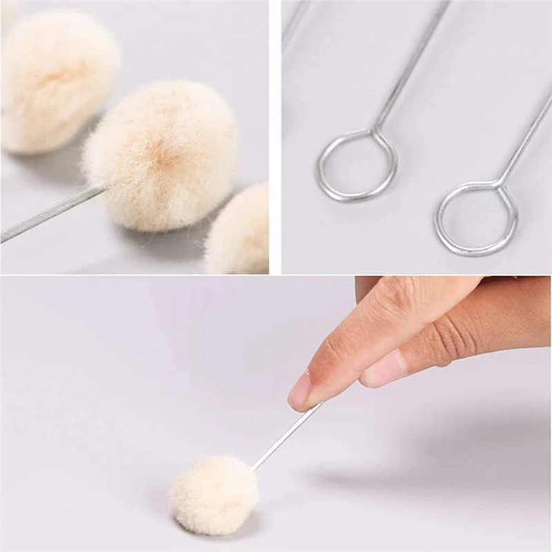 

AT05-Wool Daubers Ball Brush,Applicator Tool For Leather Dye, Staining, Crafting, DIY Crafts Projects, Contact Cement 100Pcs