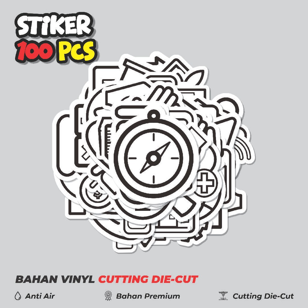 

Terbaru! 50 pcs Stiker Icon UI [User Interface] Dekorasi Lucu Kreatif untuk Notebook, Skateboard, HP