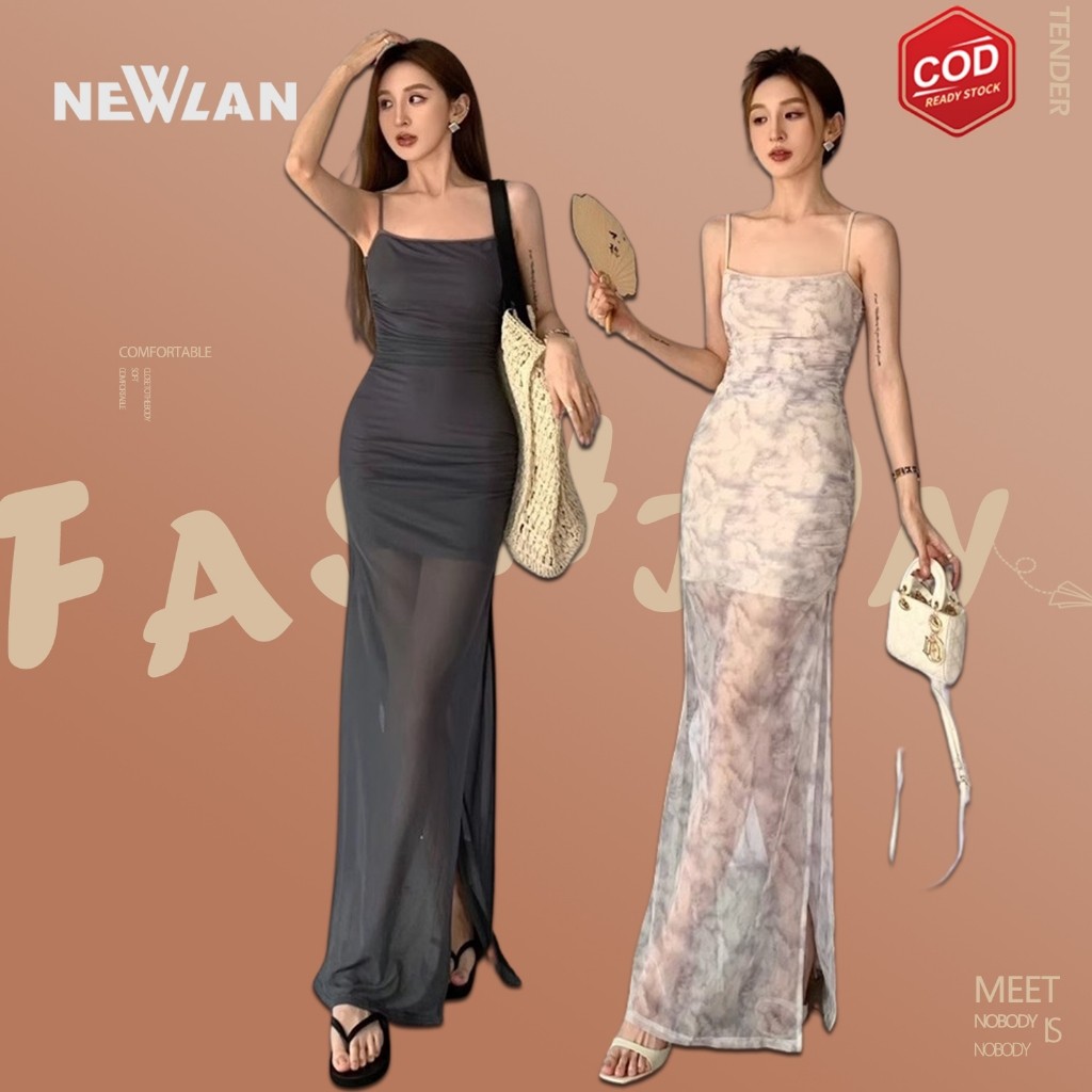 Yoohui QZ242 Dress Bangkok Elegant Tanpa Lengan Gaun Struktur Desainer Temperamen Gaun Ceruk Desaine