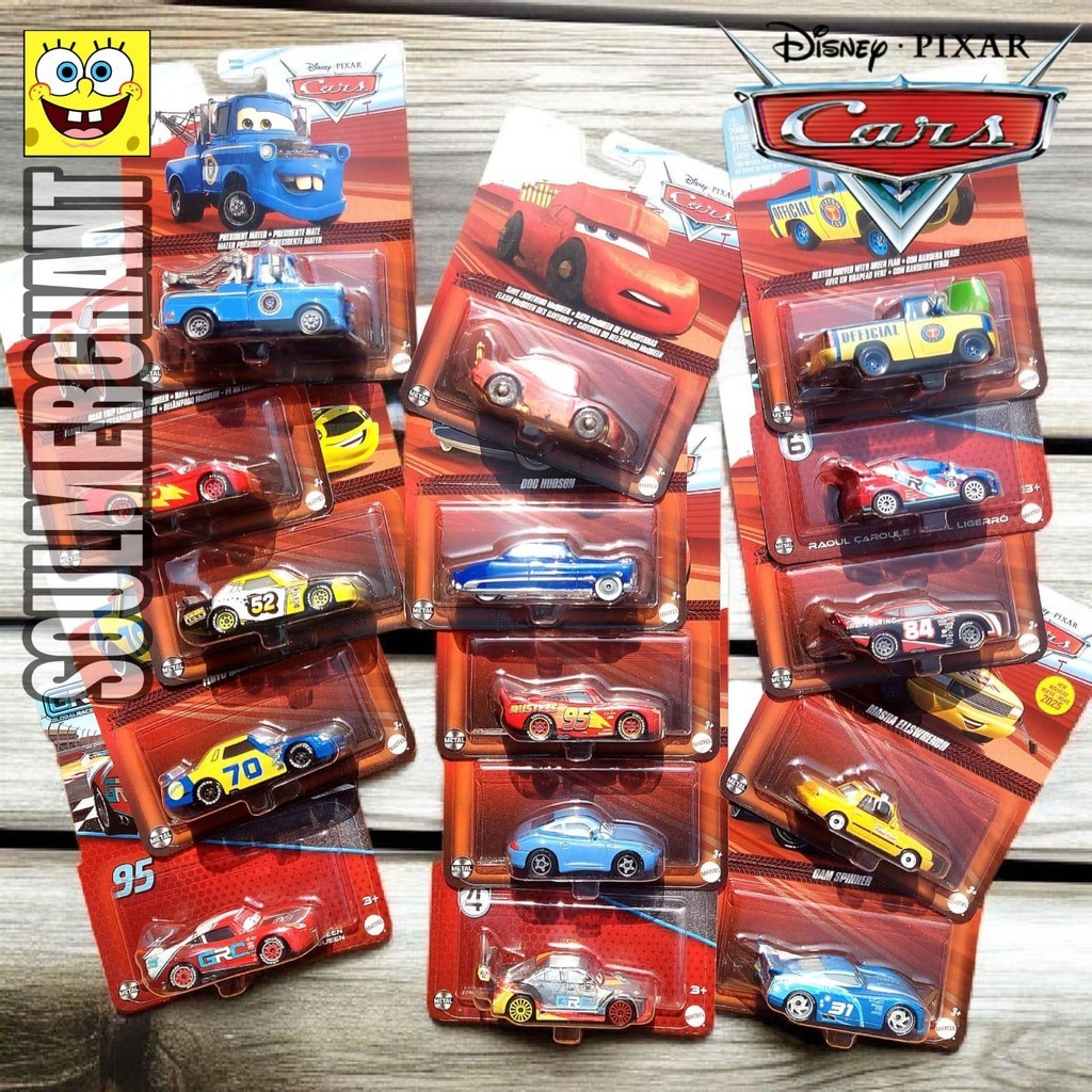 Disney Pixar Cars Mix Varian Diecast Original Mattel - Lightning McQueen Mater Doc Hudson dll