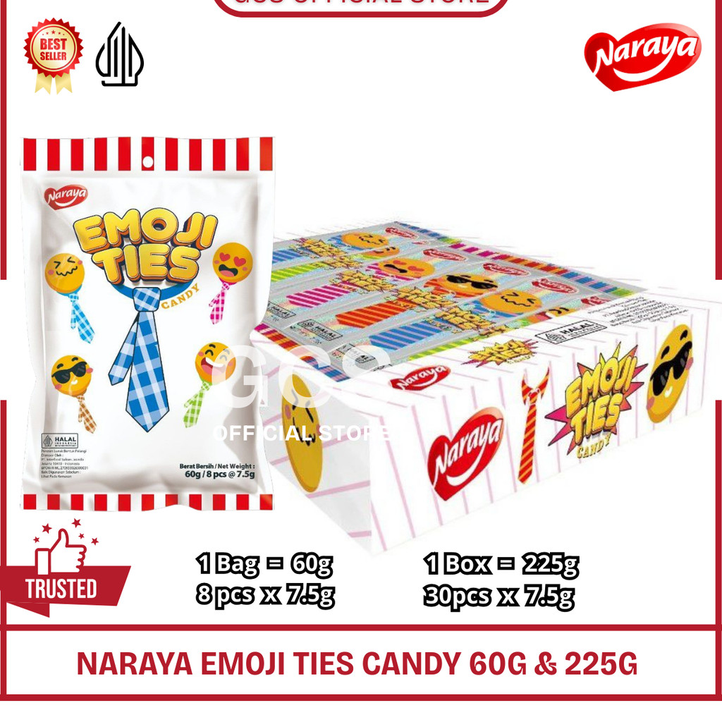 

Naraya Emoji Ties Candy Permen Chupa Chups Jeli Rasa Aneka Buah Manis Asam 225g (Isi 30 Sachet)