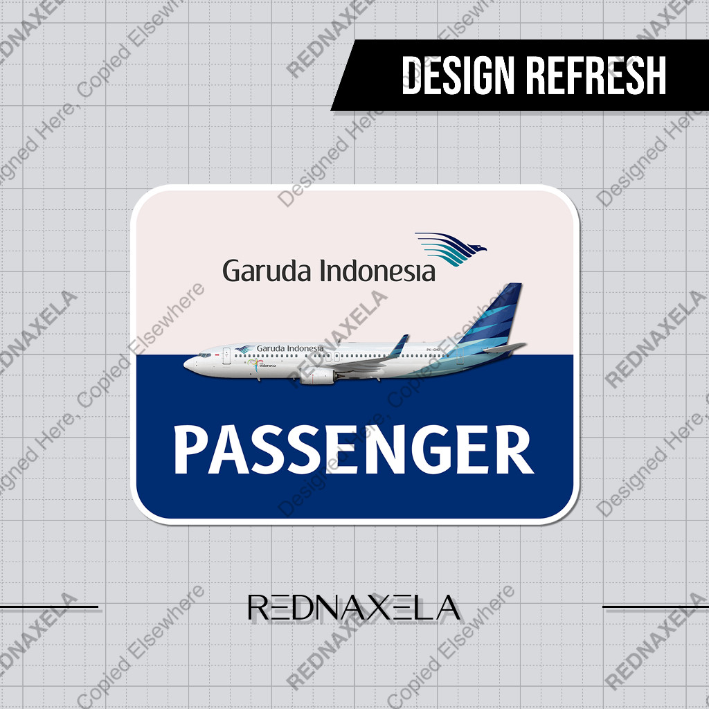 

Stiker Vinyl Garuda Indonesia Airlines Card Model Passenger Sign Sticker