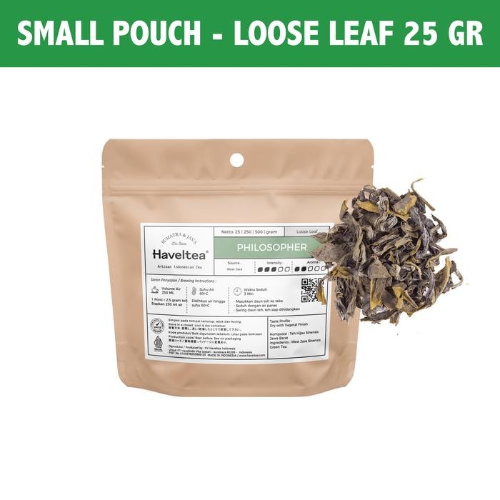 

PROMO! PHILOSOPHER | Small Pouch | Haveltea | Green Tea Sinensis | Loose Leaf - Small Pouch LL