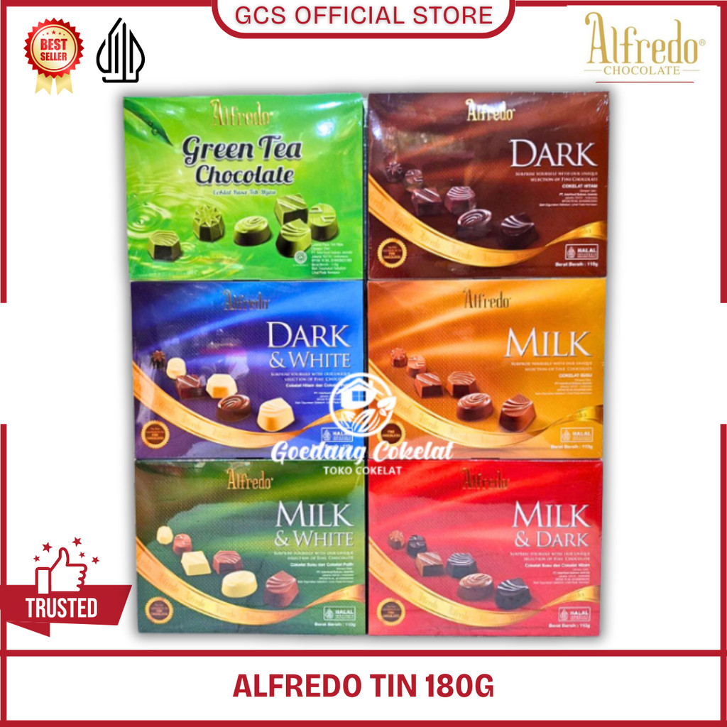 

ALFREDO FINE CHOCOLATE IN BOX 110G Green Tea Milk Dark White Chocolate 110g